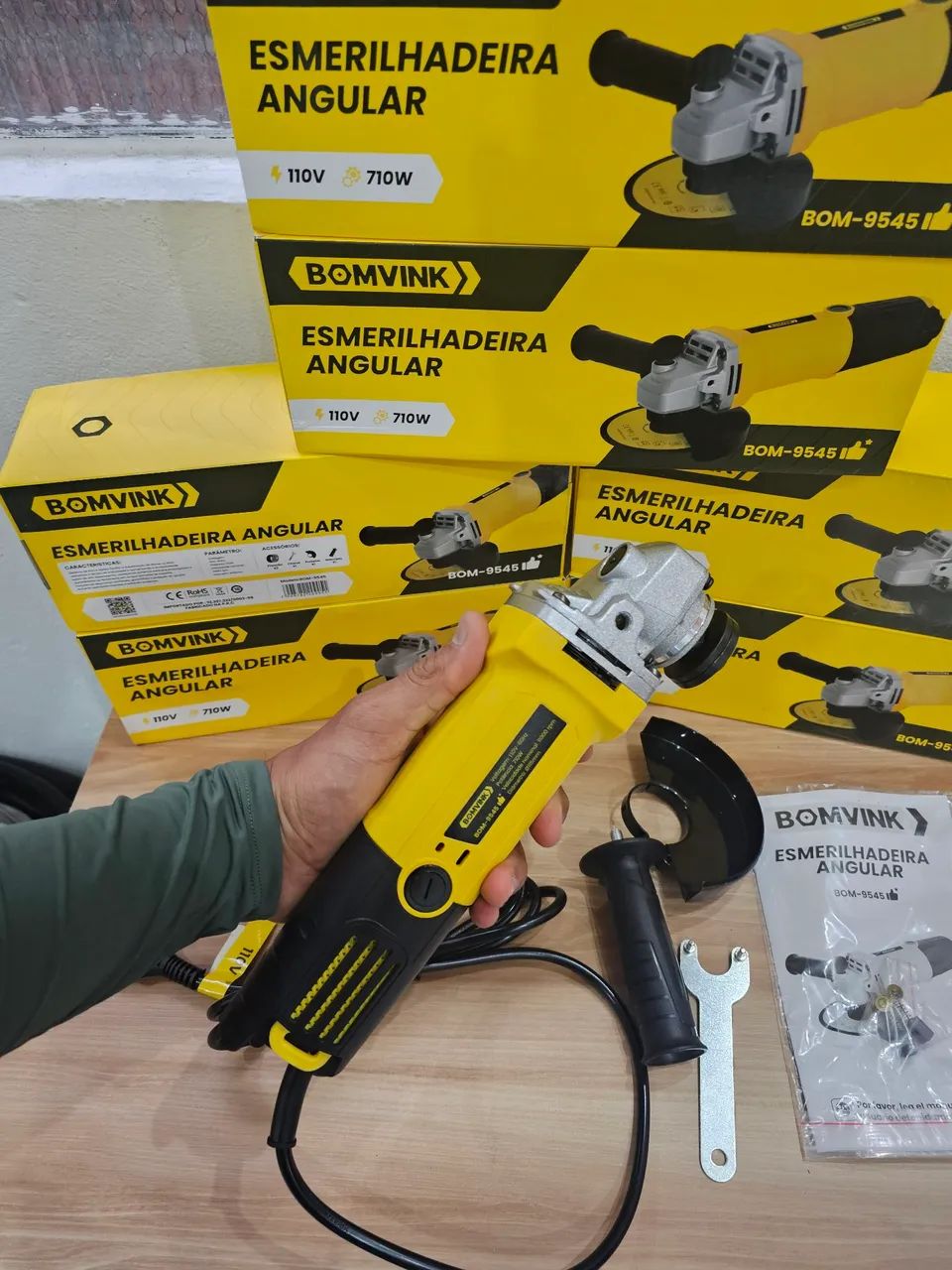 Esmerilhadeira angular 710w 110v - Foto 3