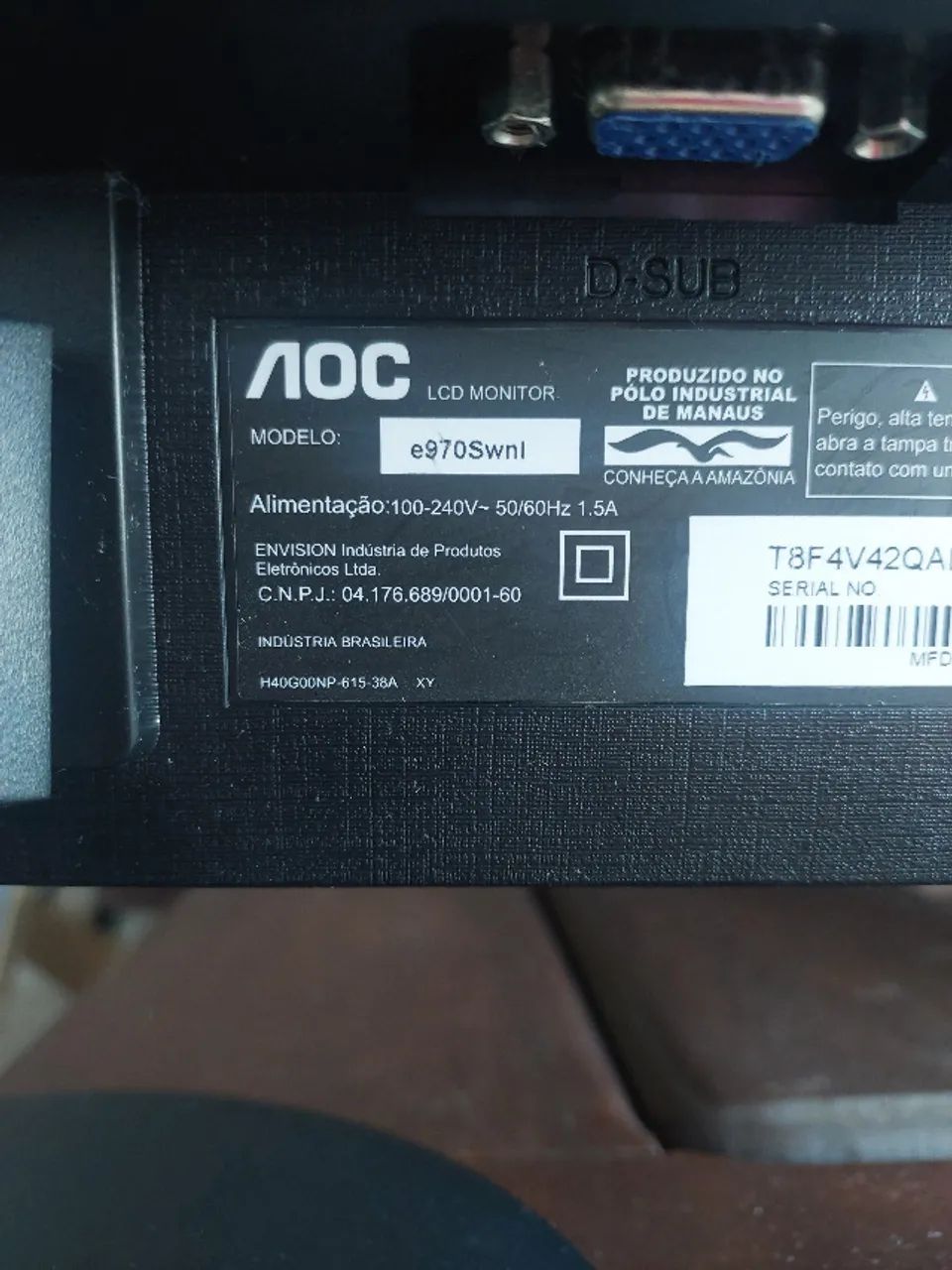Monitor AOC e970Swnl LED 18,5?63824099438593121