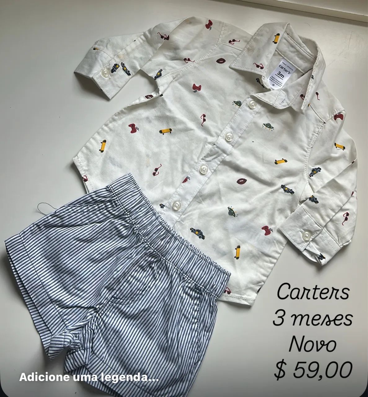 Conjunto carters novo 3 meses 