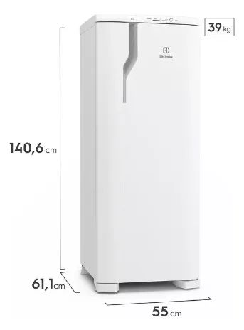 Geladeira Electrolux Cycle Defrost 240L Degelo Prático Uma Porta Branca RE31 127v