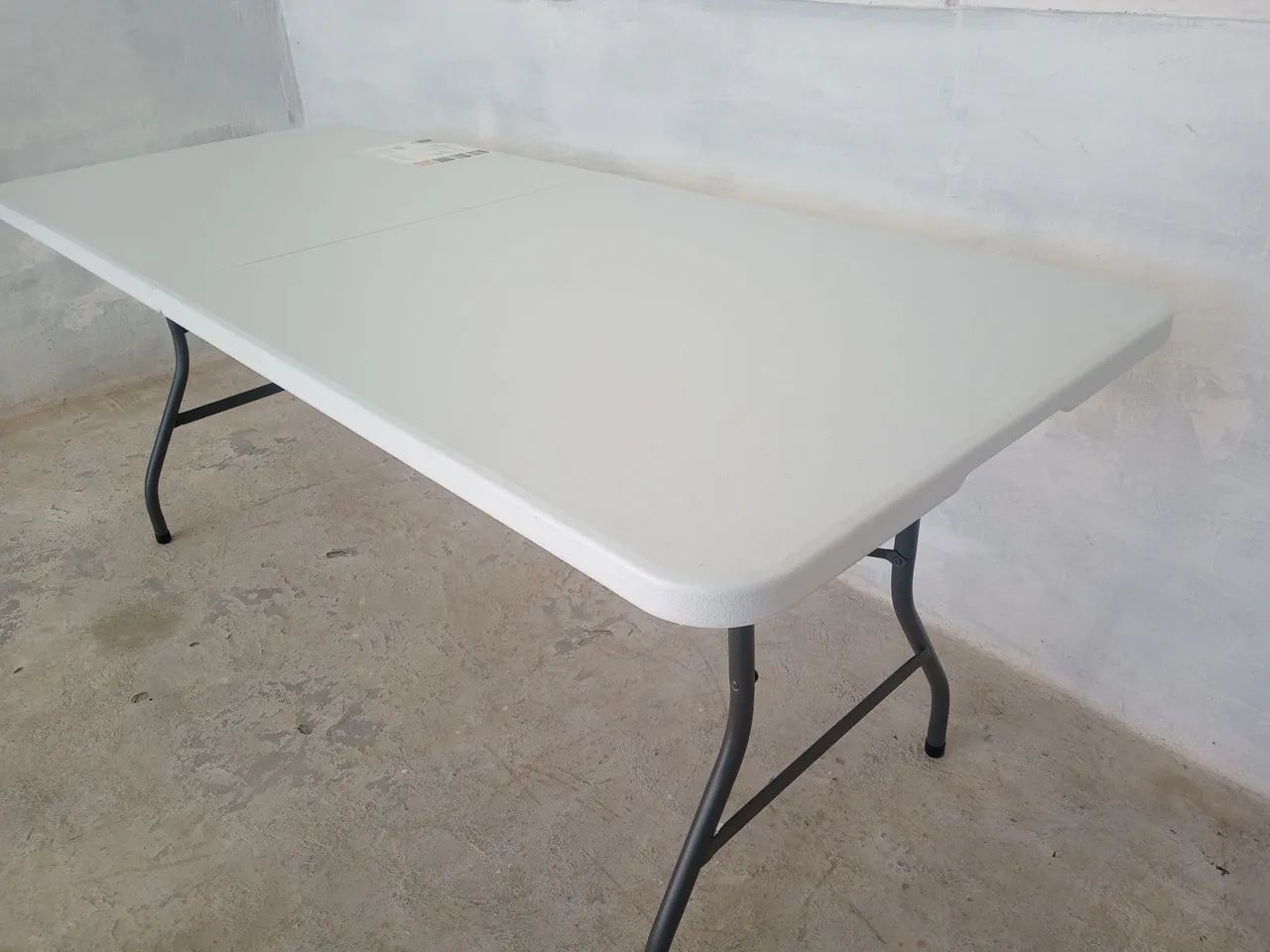 Mesa Dobrável 1,8m - Branca - Nova - Foto 2
