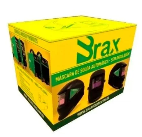 Mascara De Solda Automatica Regulagem Fixa Preto Lisa Brax