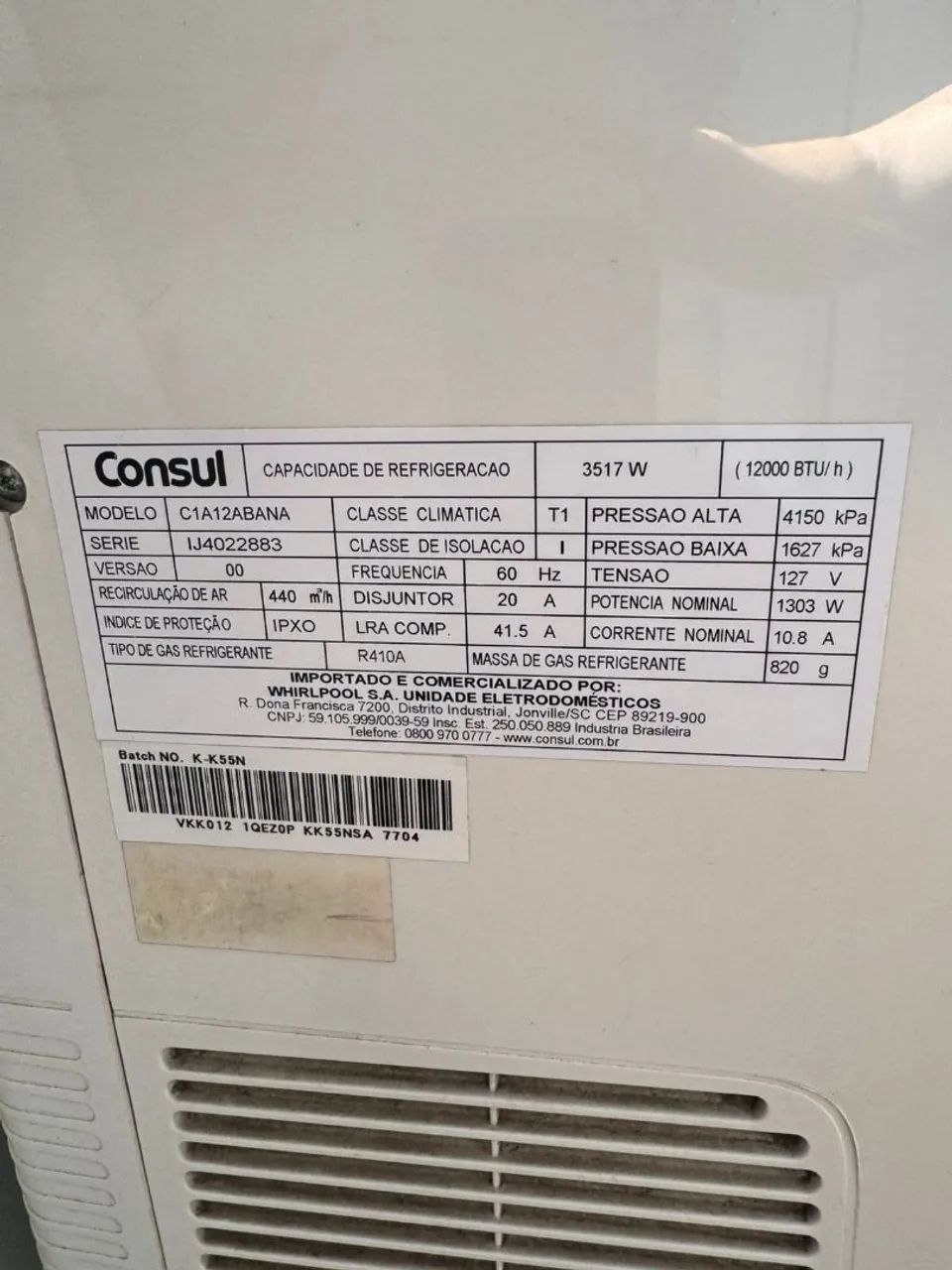 Baixei o preço!!Ar Condicionado Consul - Portátil - Usado - Foto 4