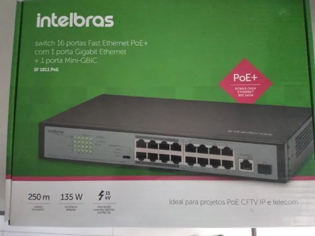Switch 16 portas Intelbras SF 1811 Poe - Foto 2