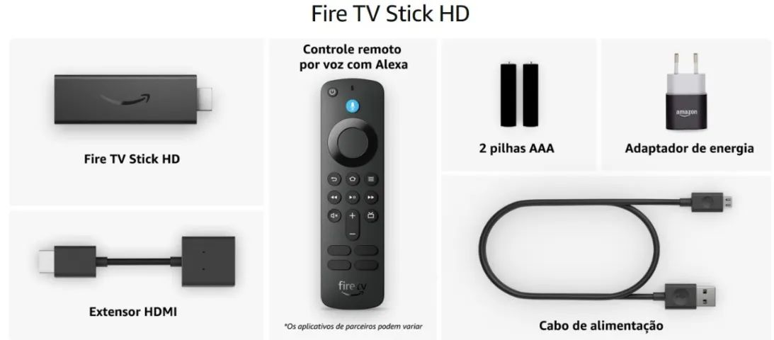 Amazon Fire TV Stick HD Wi-Fi 5 com Alexa - Foto 5