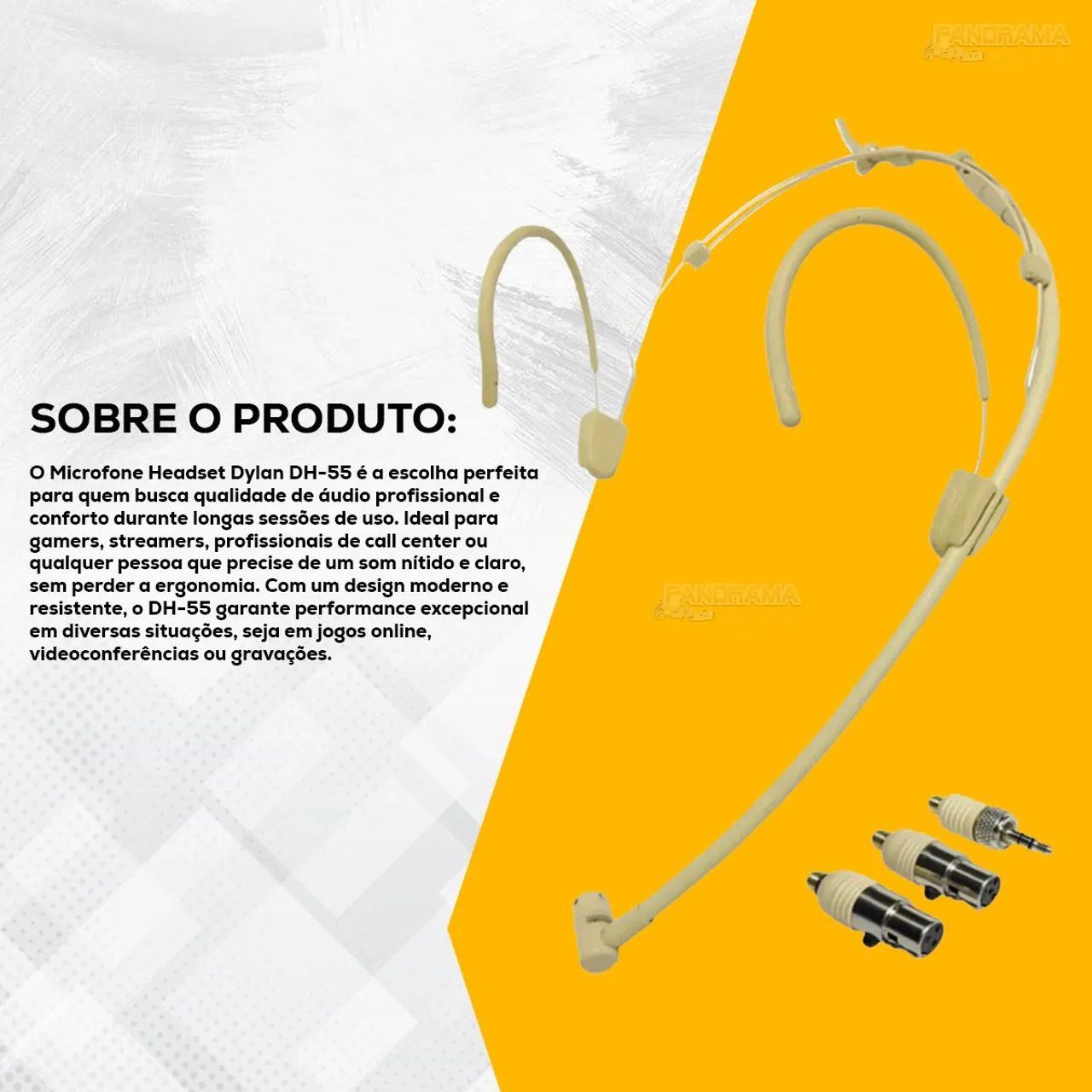 Microfone Headset Condensador Cardioide Dylan DH-55 Direcional - Foto 2