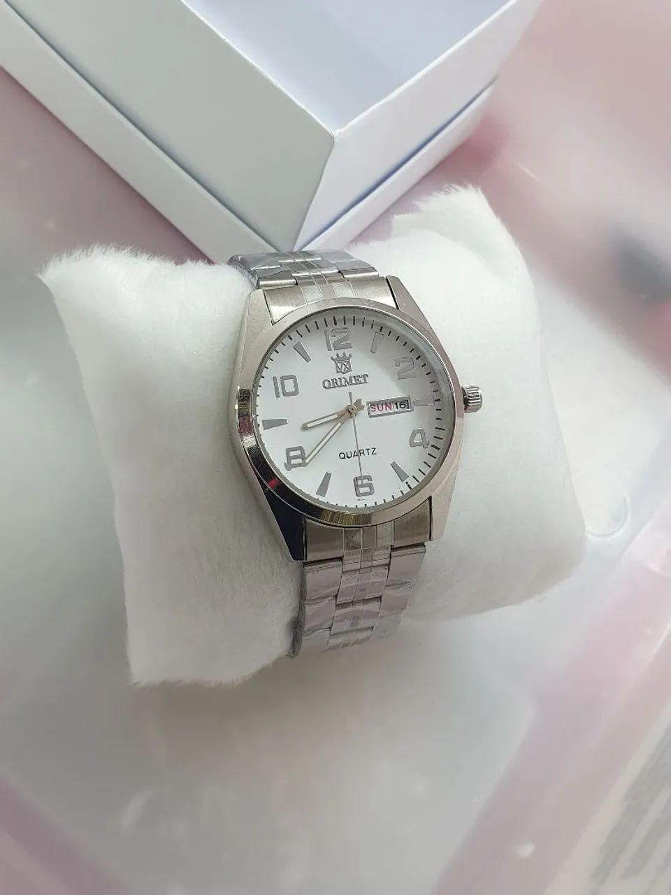 Relógio Orimet Analógico com Pulseira de Metal Inoxidável - Foto 2