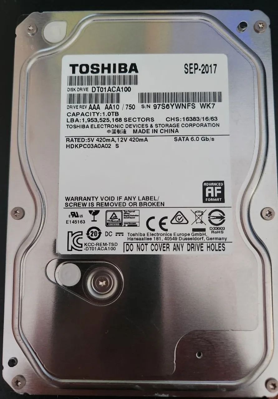 HD Toshiba 1TB Armazenamento Praia de Itaparica, Vila