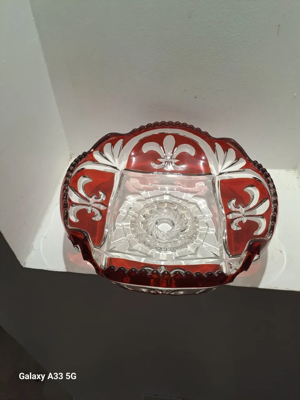 Saladeira de Cristal com conjunto de 6 taças