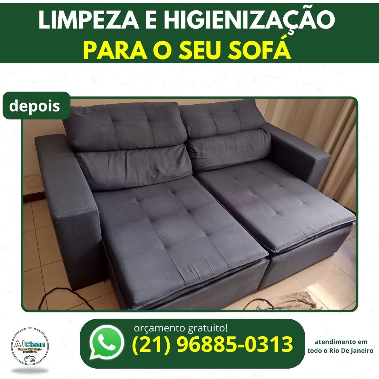 Limpeza de sofá retrátil tijuca/zona norte - Foto 3