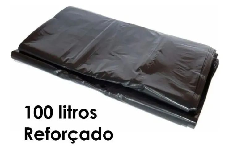Saco De Lixo 100lt Extra Forte Super Resistente Grosso 8 Micras - 5und - Foto 2