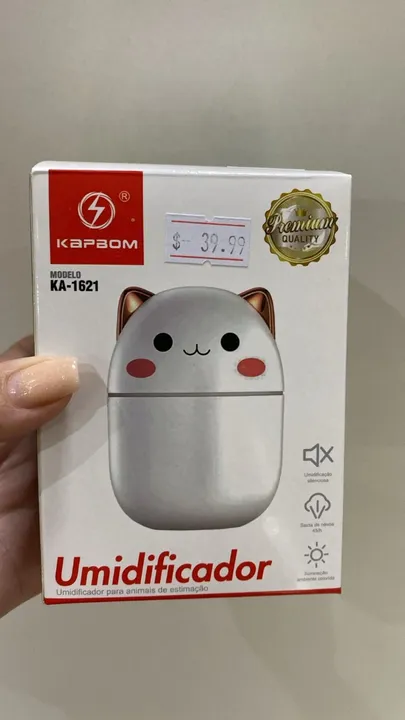 Difusor e Umidificador de Ar 250ml Gatinho - Saúde e Bem-Estar com Estilo Loja Coimbra