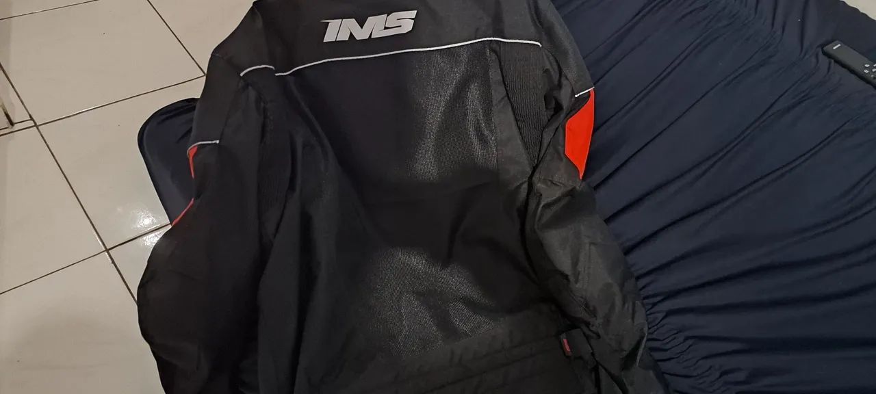 Jaqueta de Motoqueiro IMS - Preta com Vermelho - Foto 4