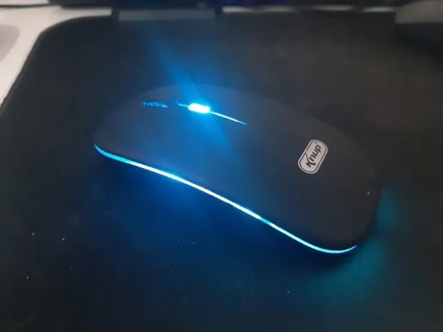Mouse sem fio recarregável 1600dpi iluminação RGB não precisa de pilha - Foto 5
