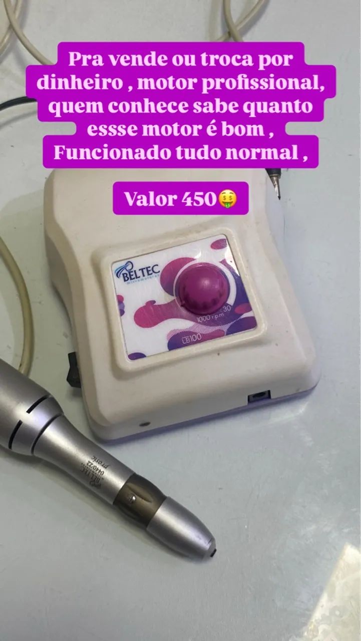 Motor para Unhas Beltec - R$ 450
