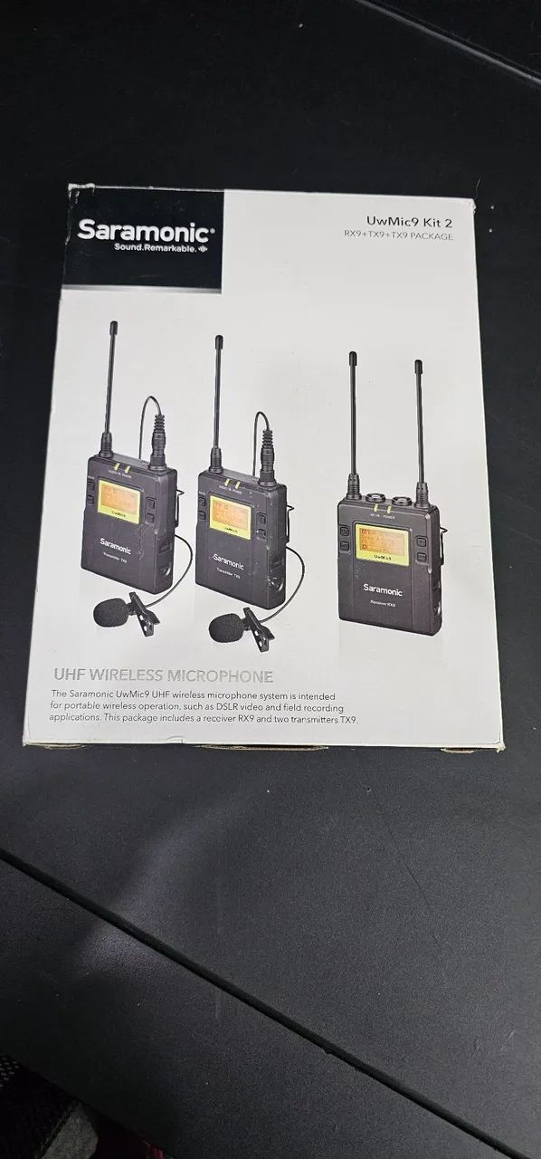Saramonic UwMIC9 - microfone digital UHF sem fio com dois lapelas