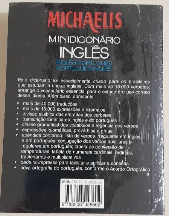 Minidicionário Inglês Michaelis - Nova Ortografia - Foto 2