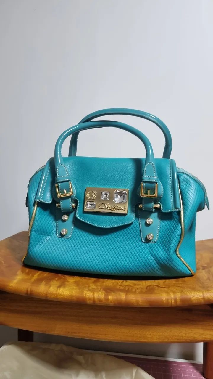 Bolsa Carmen Steffens Verde couro impecável  - Foto 3