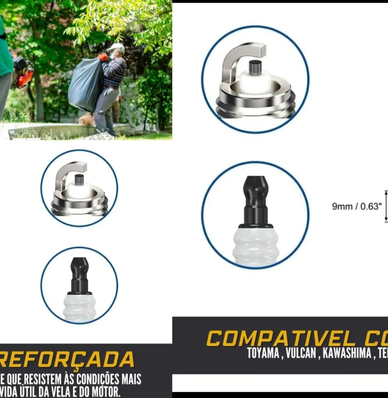 Vela de ignição para roçadeira  - Foto 4