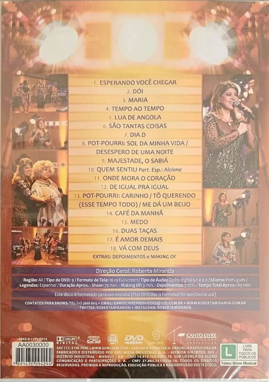DVD Roberta Miranda - 25 Anos Ao Vivo Em Estúdio - Foto 2