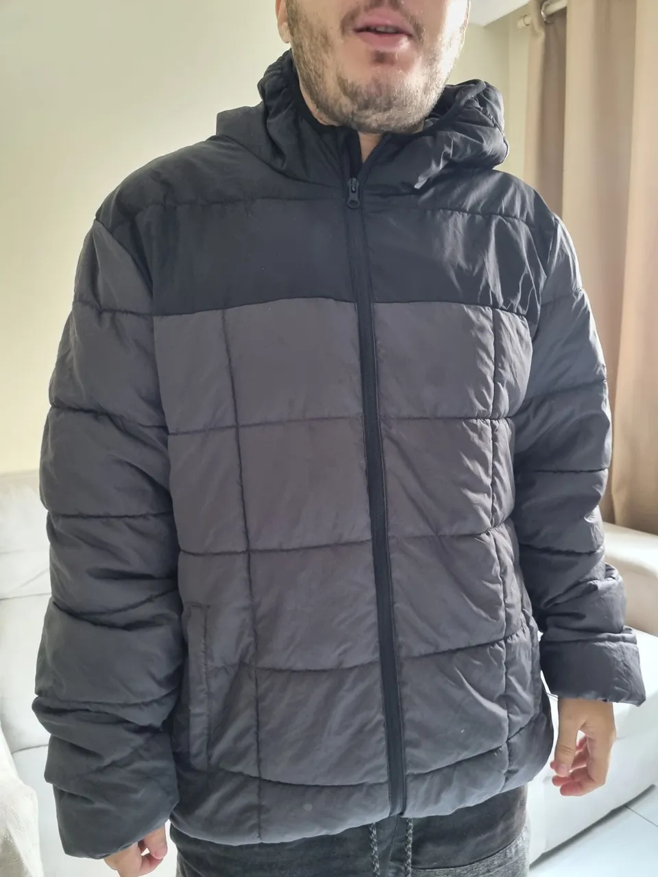 Jaqueta Puffer Masculina com Capuz