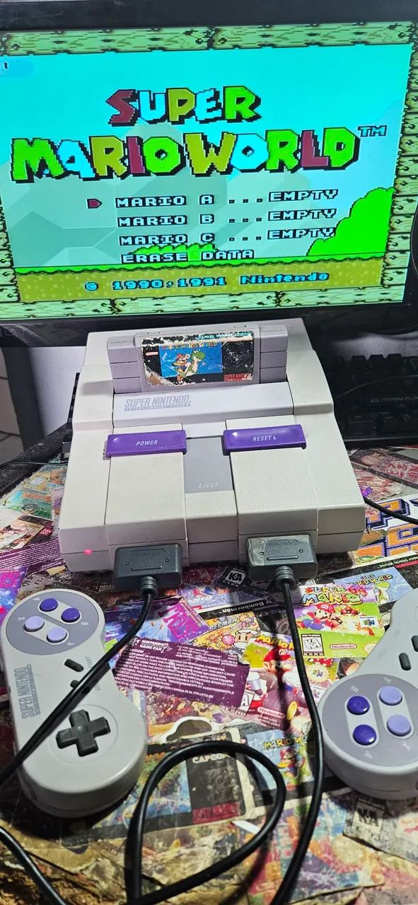 Super Nintendo com Jogo Super Mario World - Foto 2