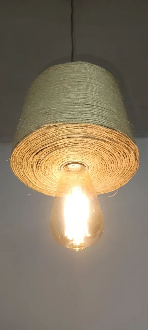 Todo ateliê com 30 % luminária feita com fibra de sisal 80,00 por 40,00  - Foto 6