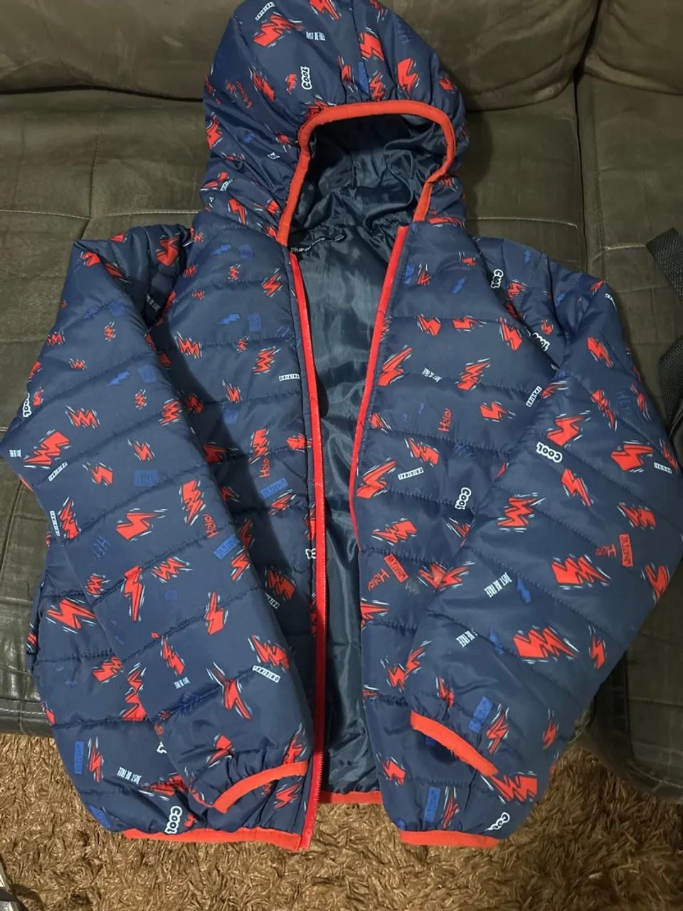 Casaco Infantil Azul com Raio Flash