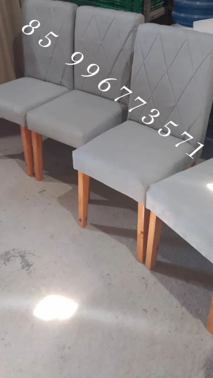 Cadeiras de Jantar Estofadas Elegantes modernas  - Foto 2