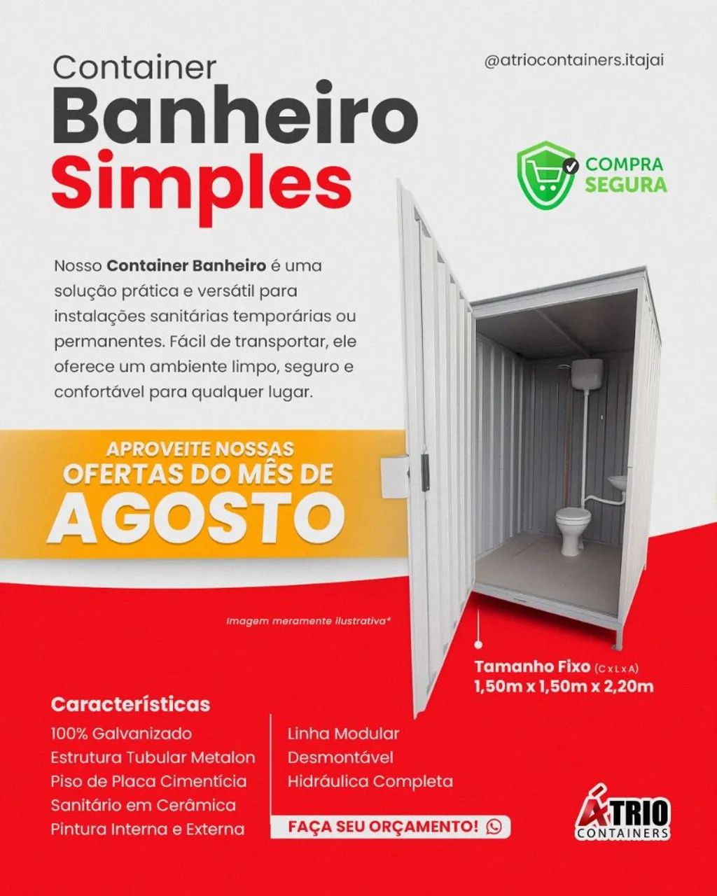 Container Banheiro desmontável nr18 - Foto 3