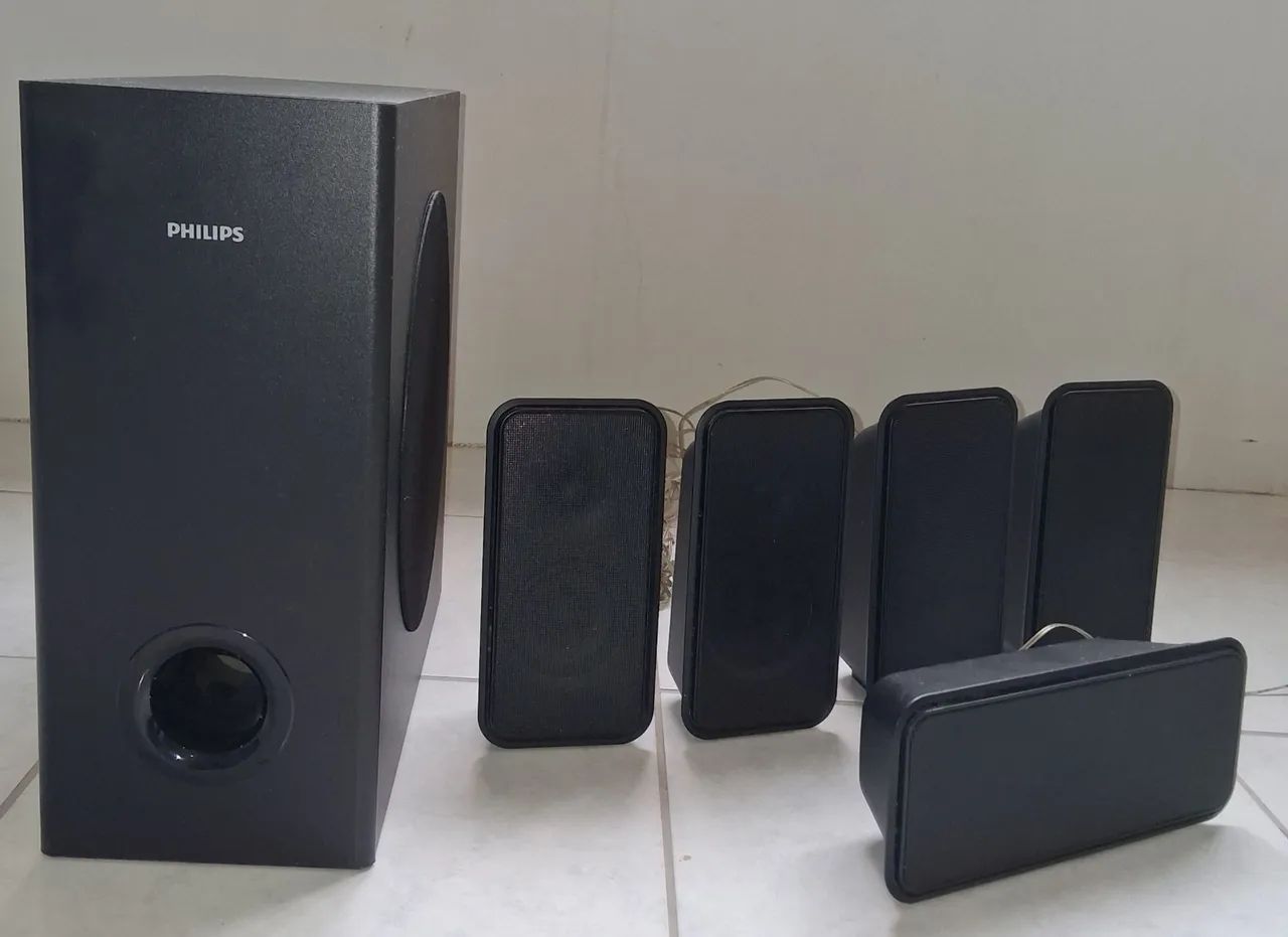 CONJUNTO CAIXAS DE SOM HOME THEATHER PHILIPS 