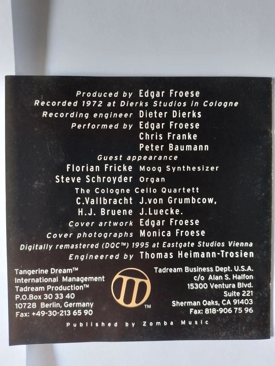Cd Zeit Tangerine Dream Importado e Remasterizado  - Foto 4