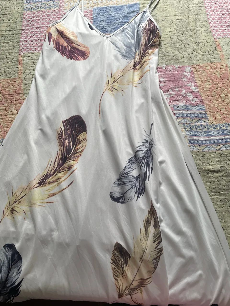 Vestido longo elegante estampado 