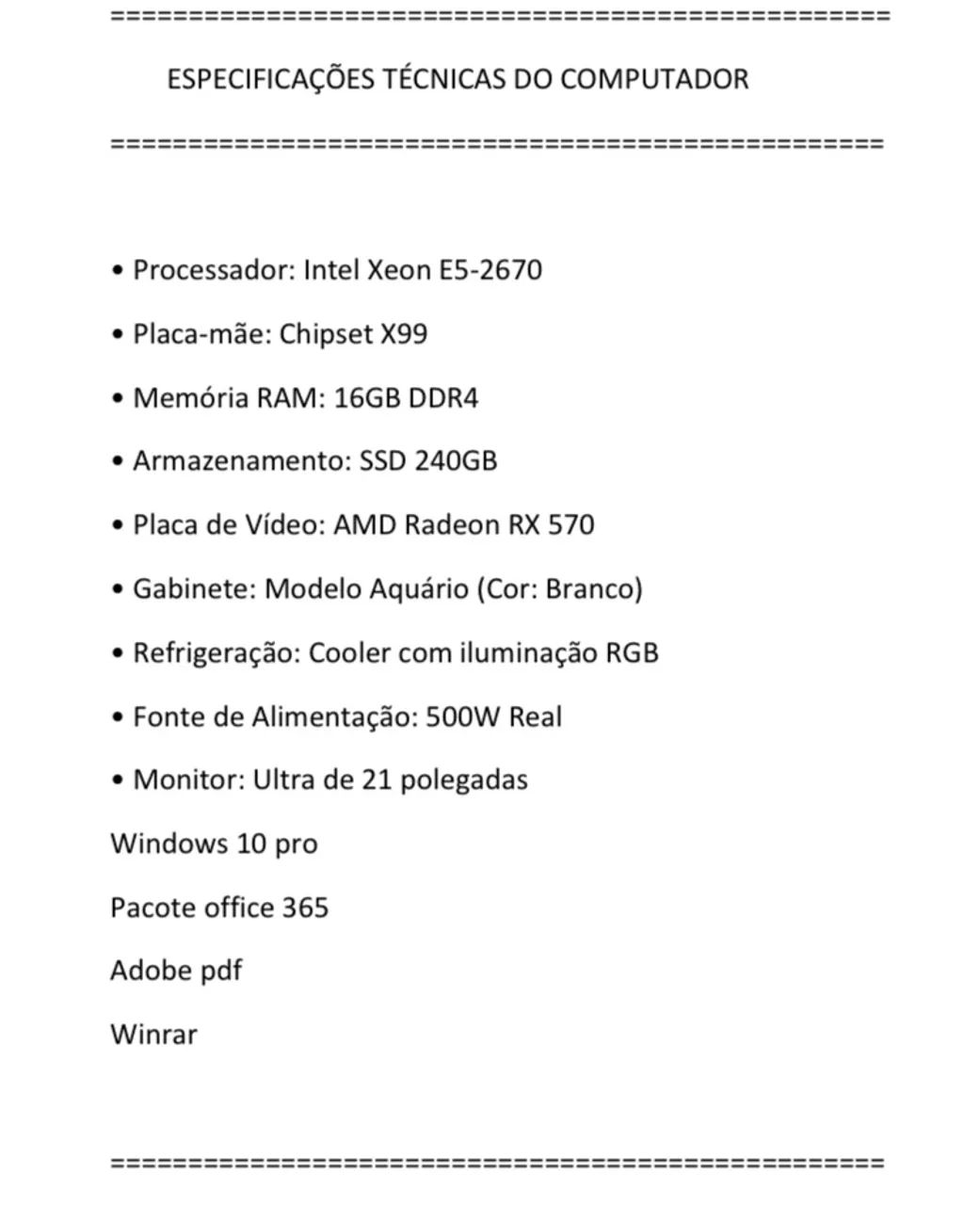 Computador aquario 