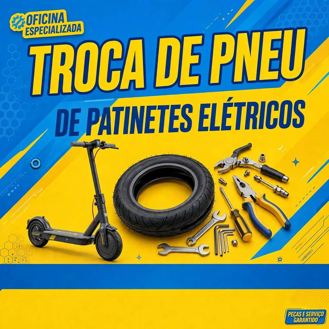 Troca de pneus patinetes