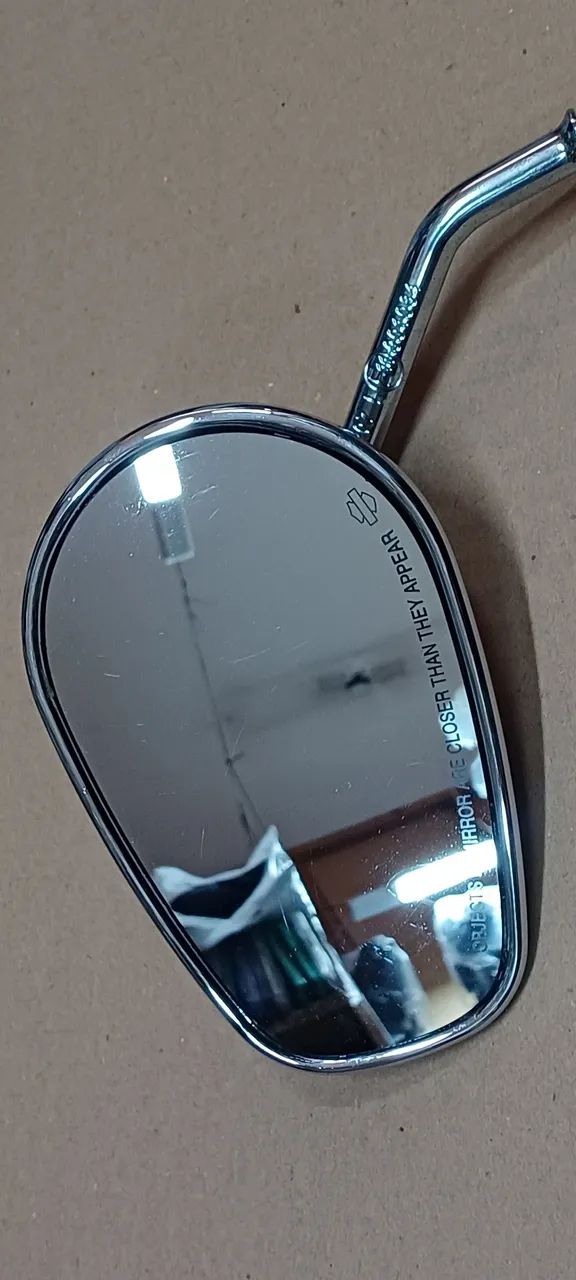 Retrovisor cromado original harley davidson lado esquerdo