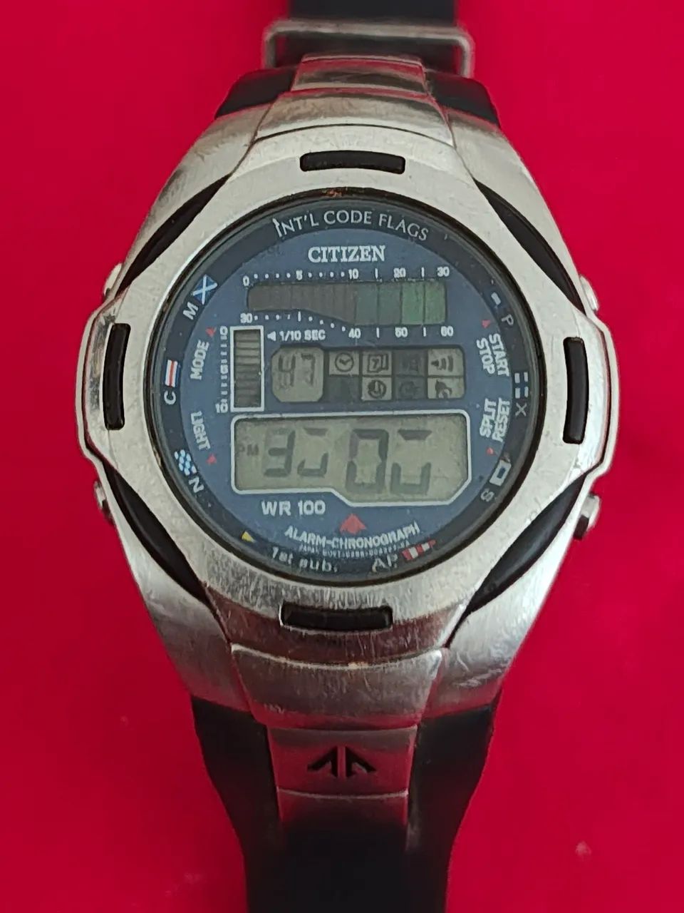 Relógio Citizen Promaster Wind  D288 LCD vintage digital 
