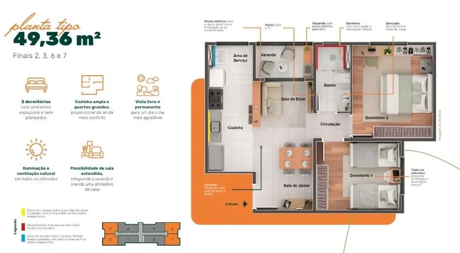 PLANTA 49m²