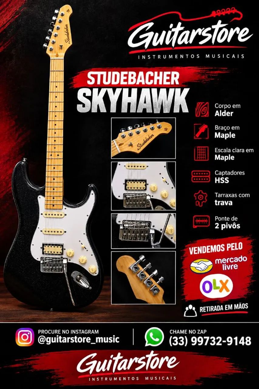 Guitarra studebacker skyhawk