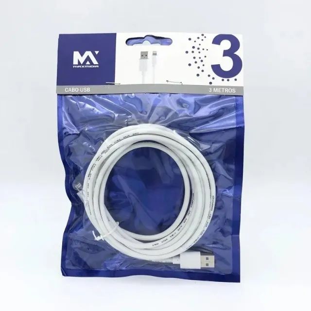 Cabo USB para iPhone 3 metros - Entrega Grátis