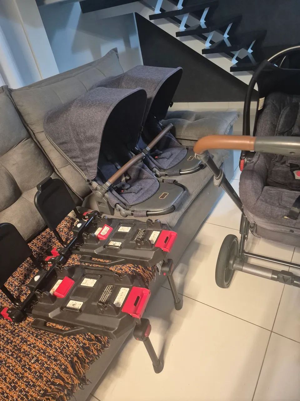 Carrinho abc design gêmeos zoom com isofix  - Foto 5