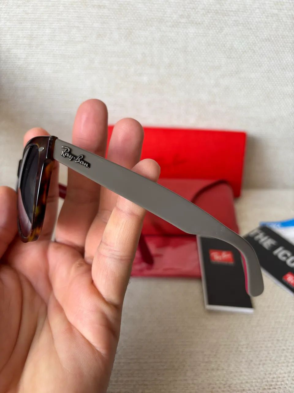 Óculos Ray-Ban New Wayfarer lentes espelhadas - Foto 5