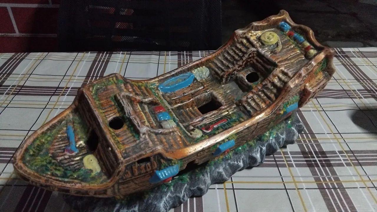 Decoração de aquário,  Barco Caravela