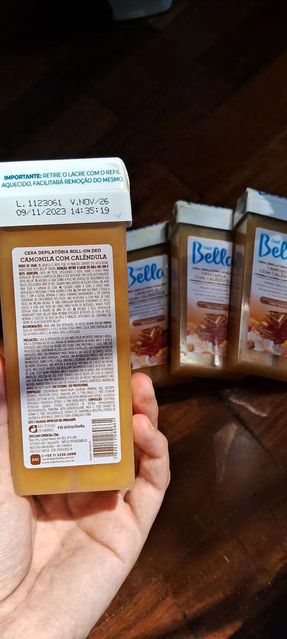 Kit 4 Ceras depilatórias roll on / camomila e calêndula  - Foto 3