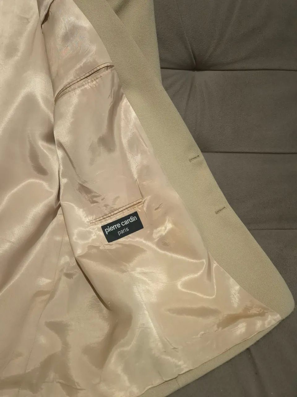 blazer pierre cardin bege masculino - Foto 4