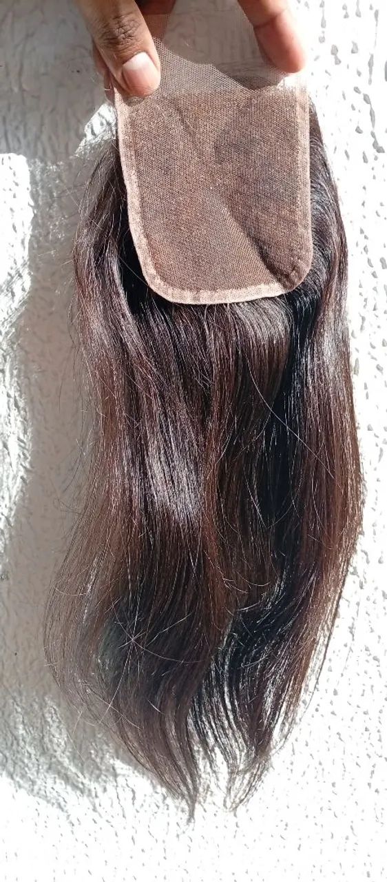 Cabelo humano, topo closure 4x4, mega hair, alongamento, interlaçamento - Foto 3