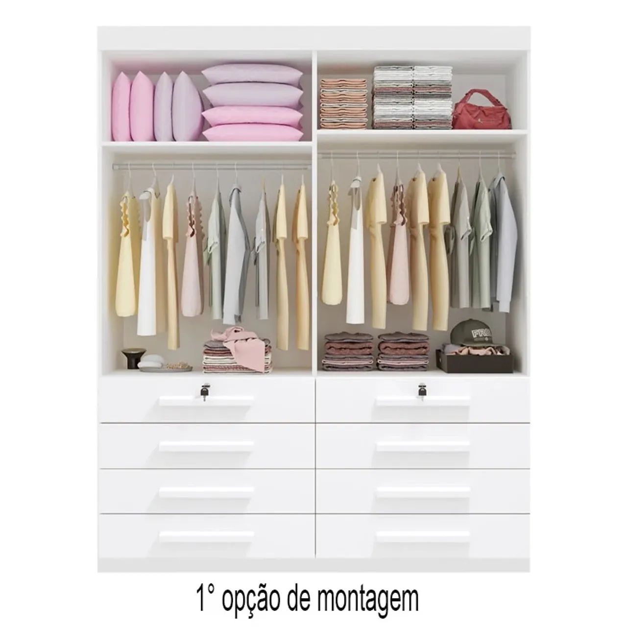 Guarda Roupa Milão Solteiro 2.30m 100%MDF!!! rf21 S  - Foto 4