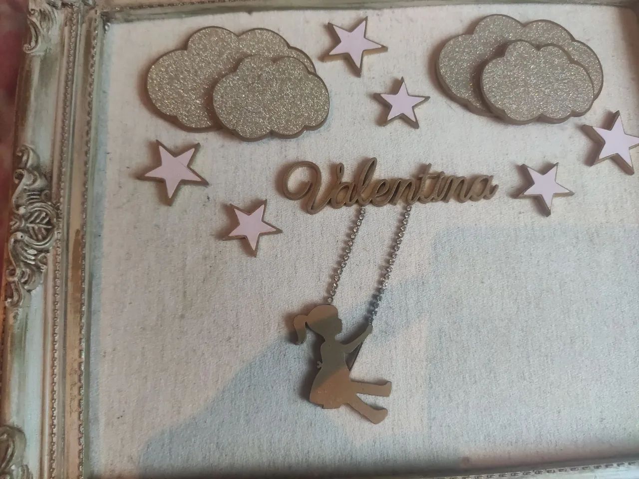 Quadro maternidade personalizada com o nome Valentina  - Foto 3