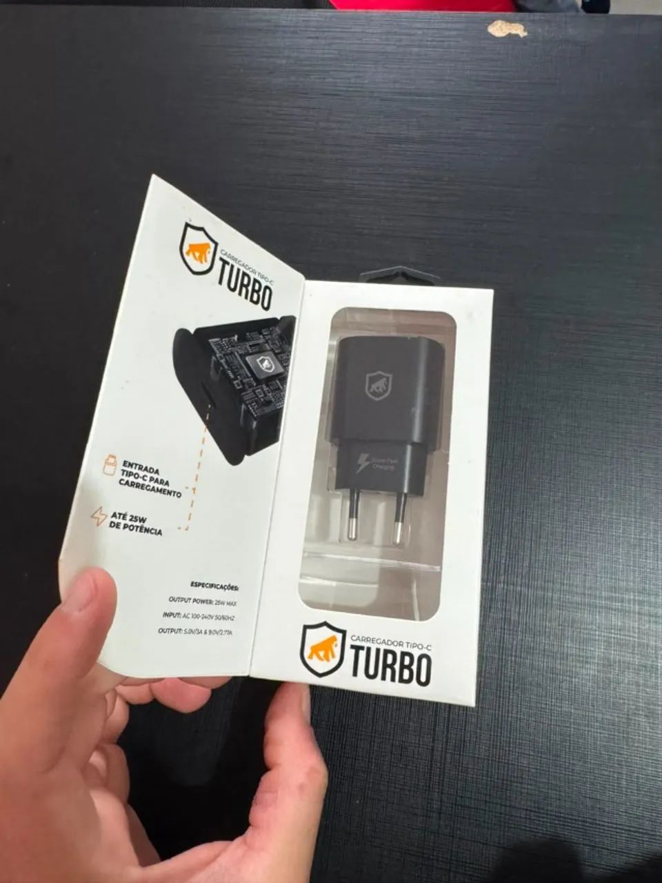 Carregador Gshield Tipo-C Turbo 25W Quick Charge 3.0 Anatel - Foto 3