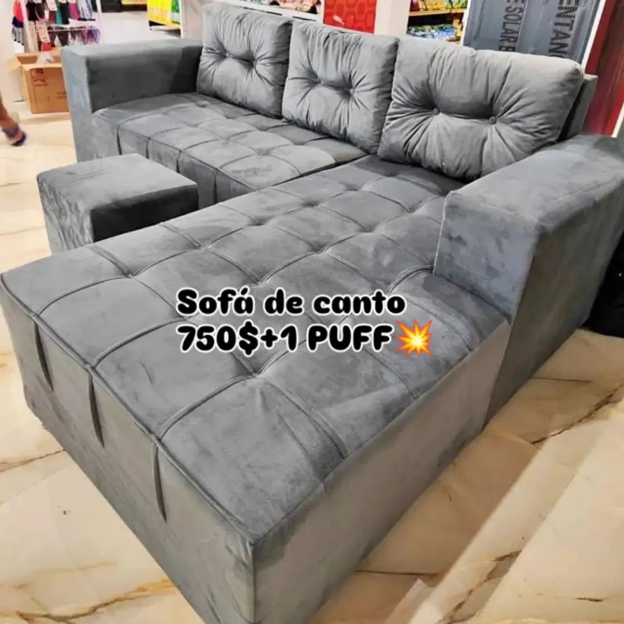 sofa de canto chaise pronta entrega!!!!